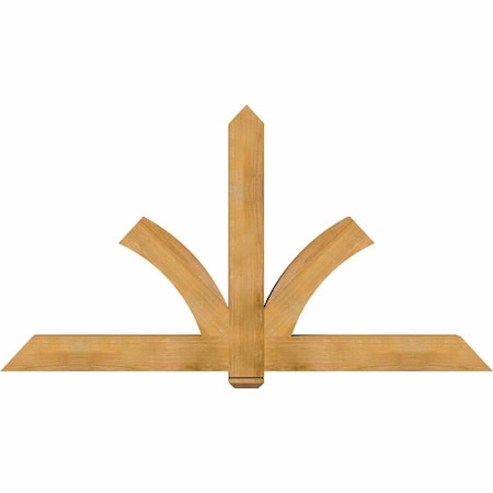 Ekena Millwork Redmond Rough Sawn Timber Gable Bracket, Western Red Cedar, 84"W x 45"H x 6"D x 6"F, 13/12 Pitch GBW084X45X0606RED00RWR